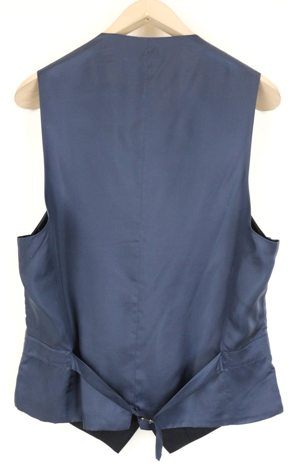 SUITSUPPLY Ferrara Men's Waistcoat UK40L Navy Blue Pure Wool Classic Vest