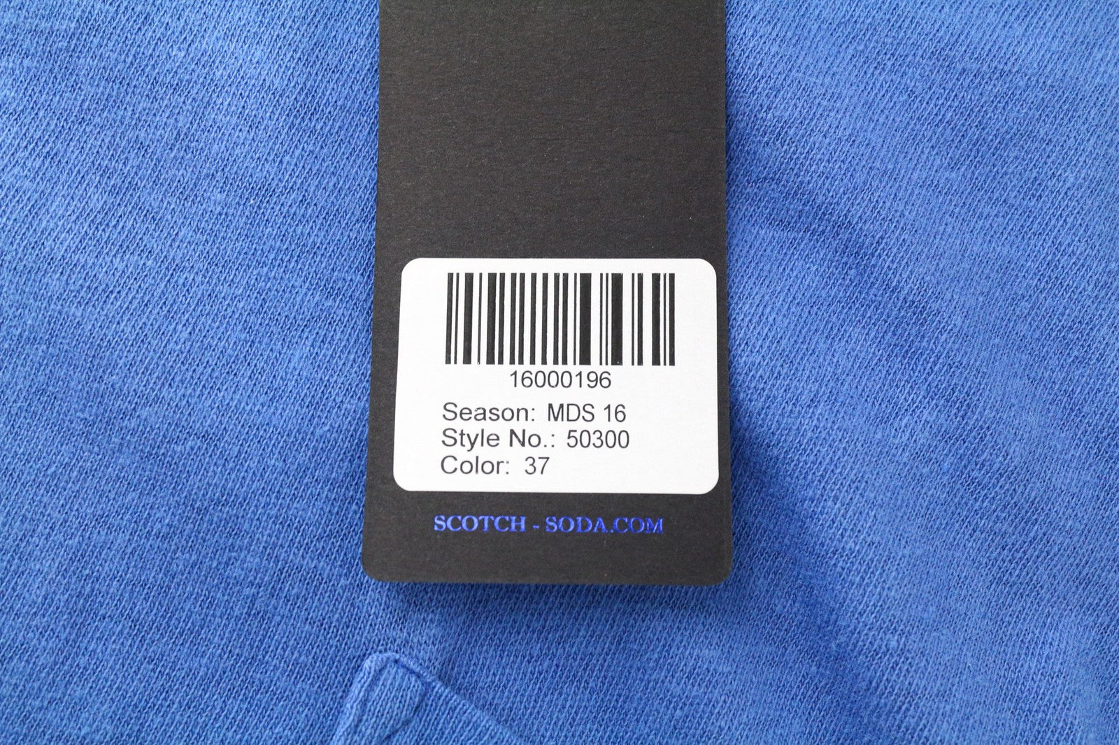 SCOTCH & SODA Ams Blauw Men's T-Shirt ~S Blue Pullover 3/4 Sleeve Casual Style