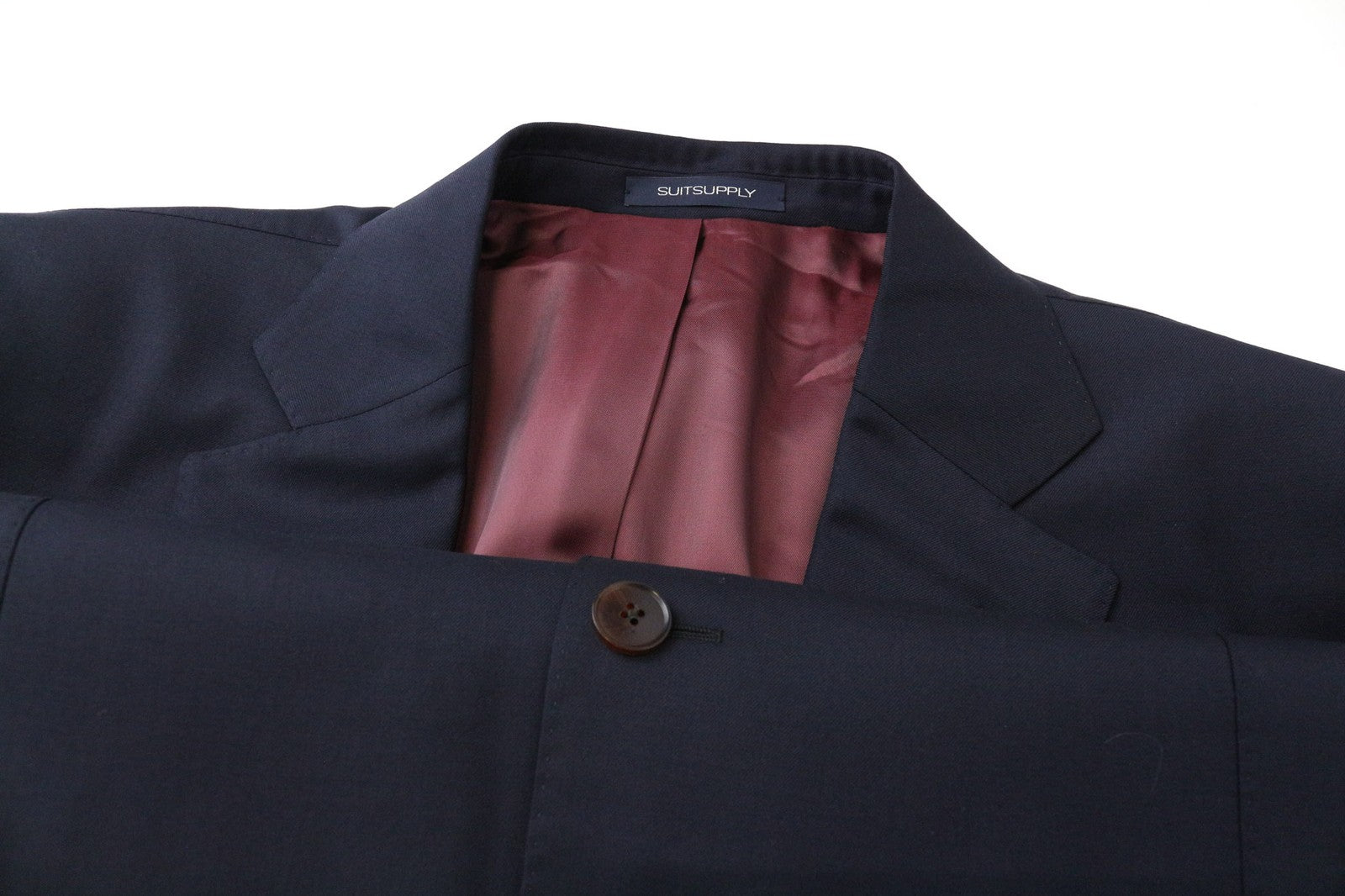 SUITSUPPLY La Spalla Men's Blazer UK48S Blue Pure Wool Classic Single-Breasted