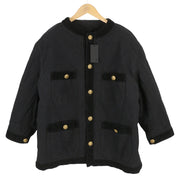 R13 Cord Trimmed Chore Women Jacket M Shadow Black Insulated Oversized RRP1699