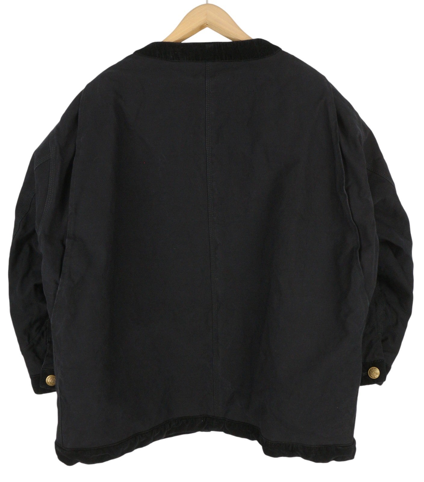 R13 Cord Trimmed Chore Women Jacket M Shadow Black Insulated Oversized RRP1699