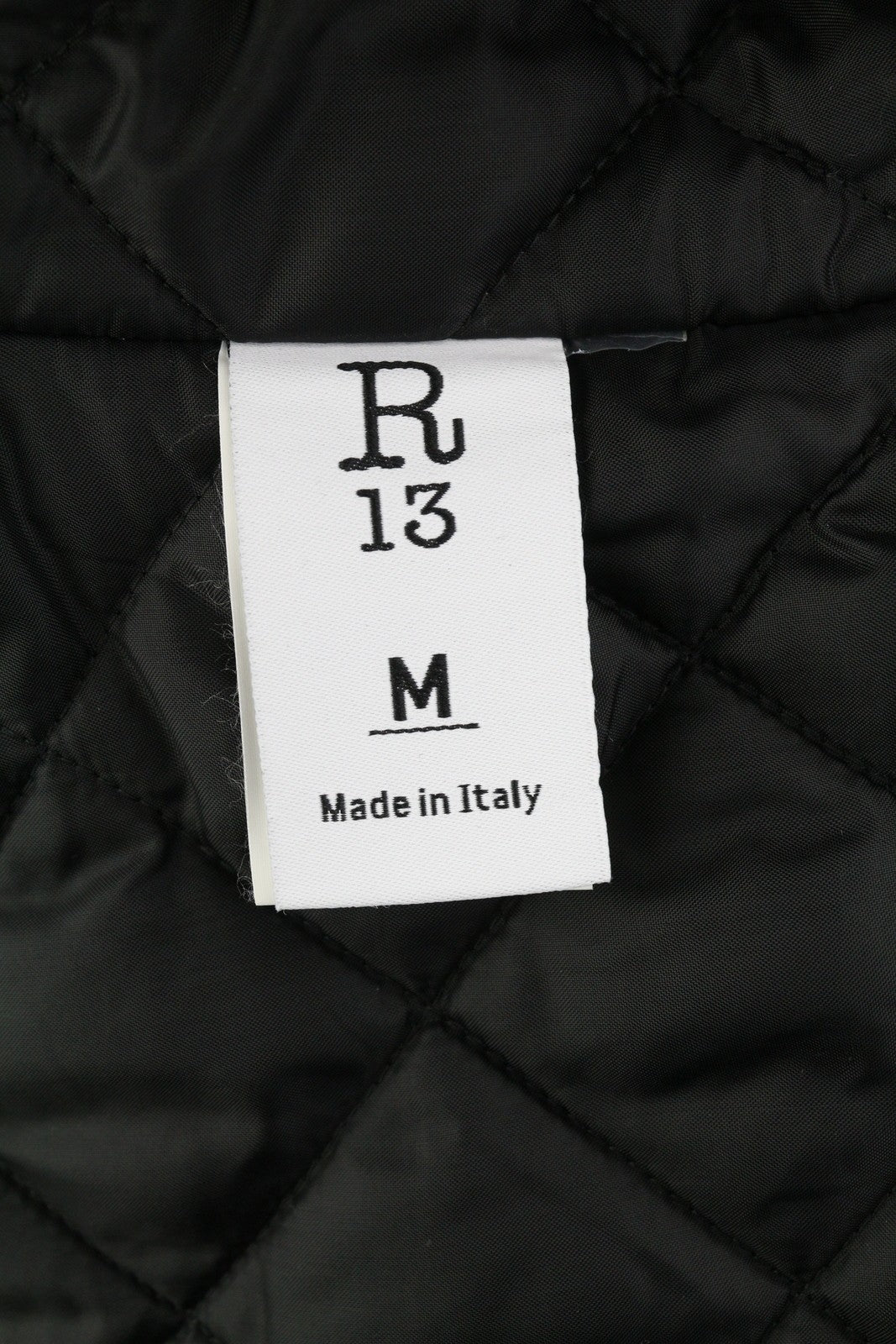 R13 Cord Trimmed Chore Women Jacket M Shadow Black Insulated Oversized RRP1699