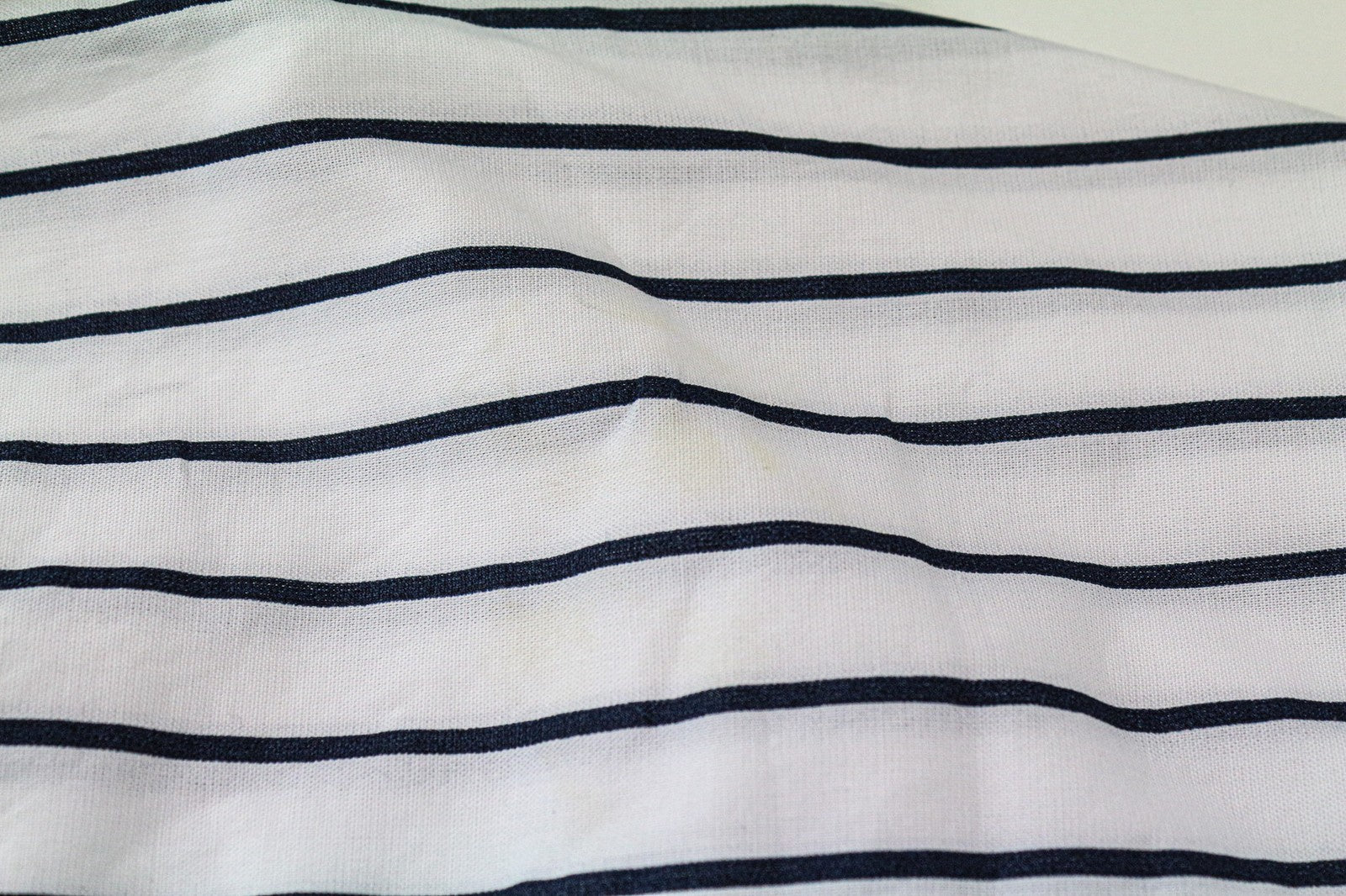 SCOTCH & SODA Ams Couture Men's Shirt M White Navy Stripe Cotton Long Fit Top