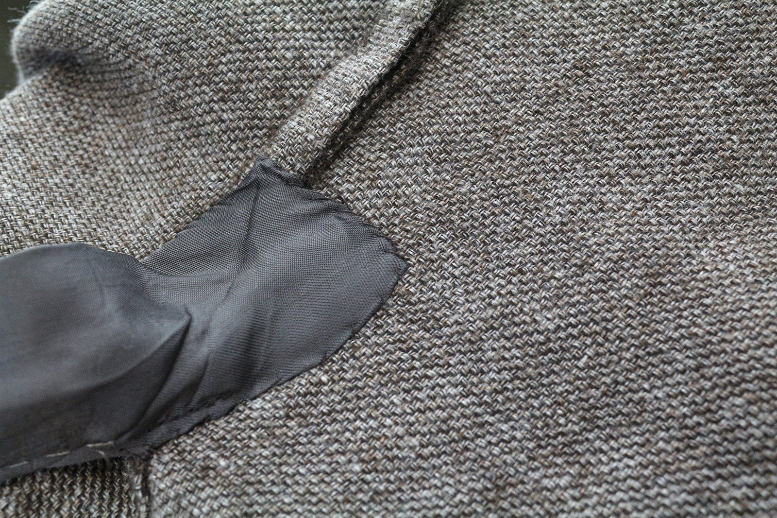 SUITSUPPLY Havana Men's Blazer UK46R Brown Slim Linen Wool Formal Single-Breast