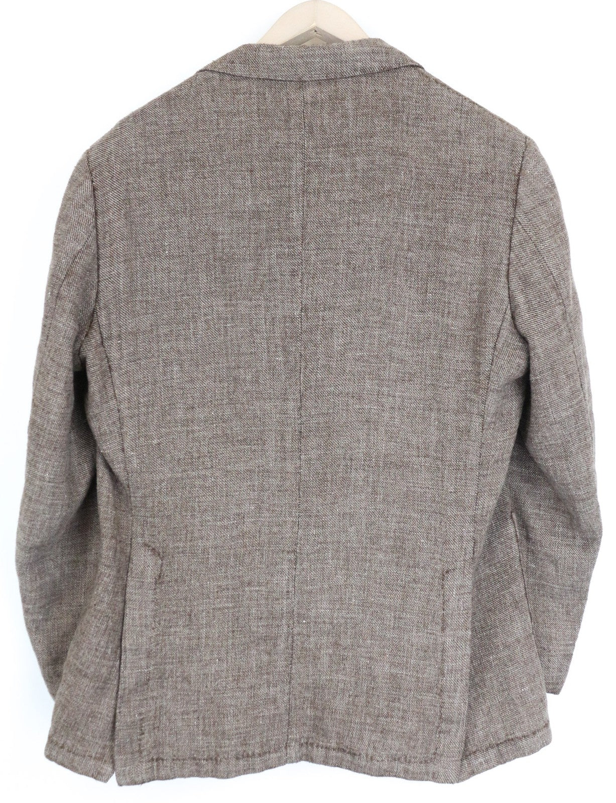 SUITSUPPLY Havana Men's Blazer UK46R Brown Slim Linen Wool Formal Single-Breast