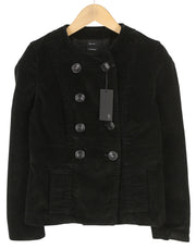R13 Relaxed Cadet Women Jacket XS Black Corduroy Double Breasted Lined FW25