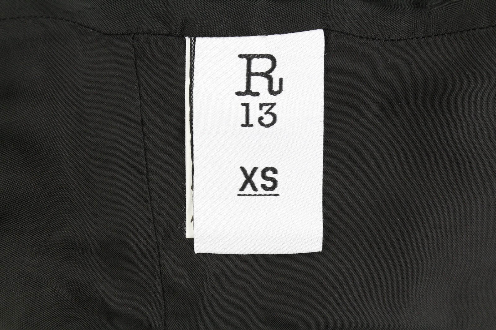 R13 Relaxed Cadet Women Jacket XS Black Corduroy Double Breasted Lined FW25