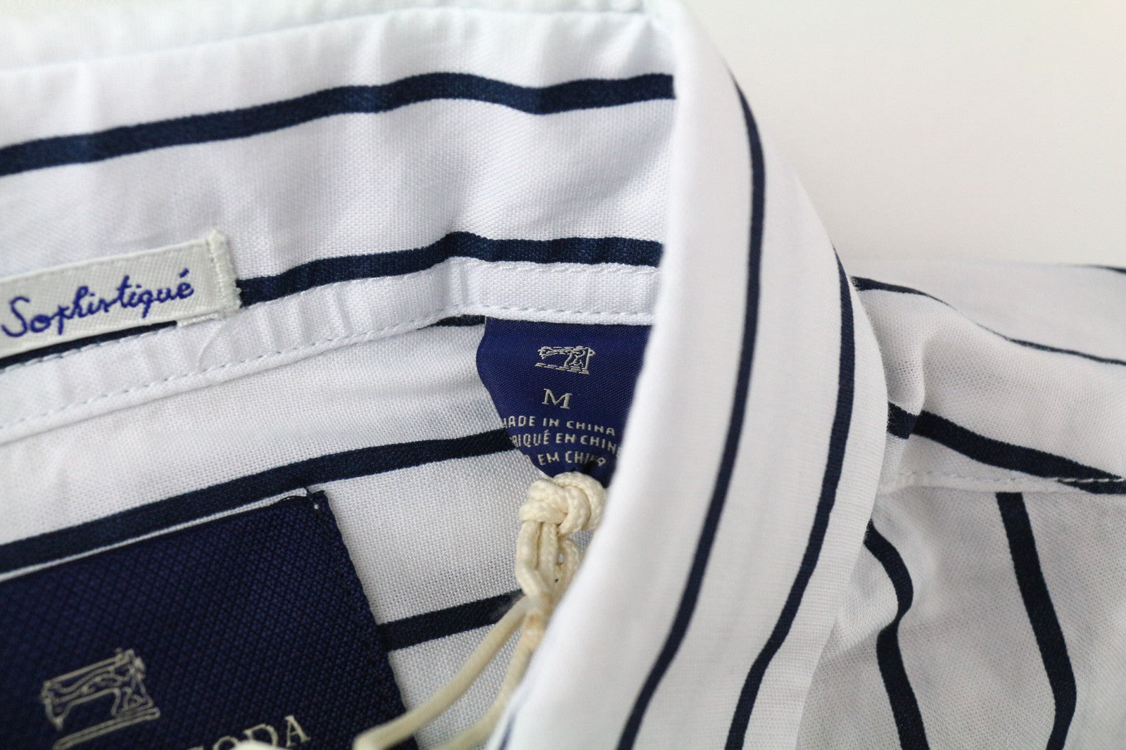 SCOTCH & SODA Ams Couture Men's Shirt M Long White Striped Pure Cotton Classic