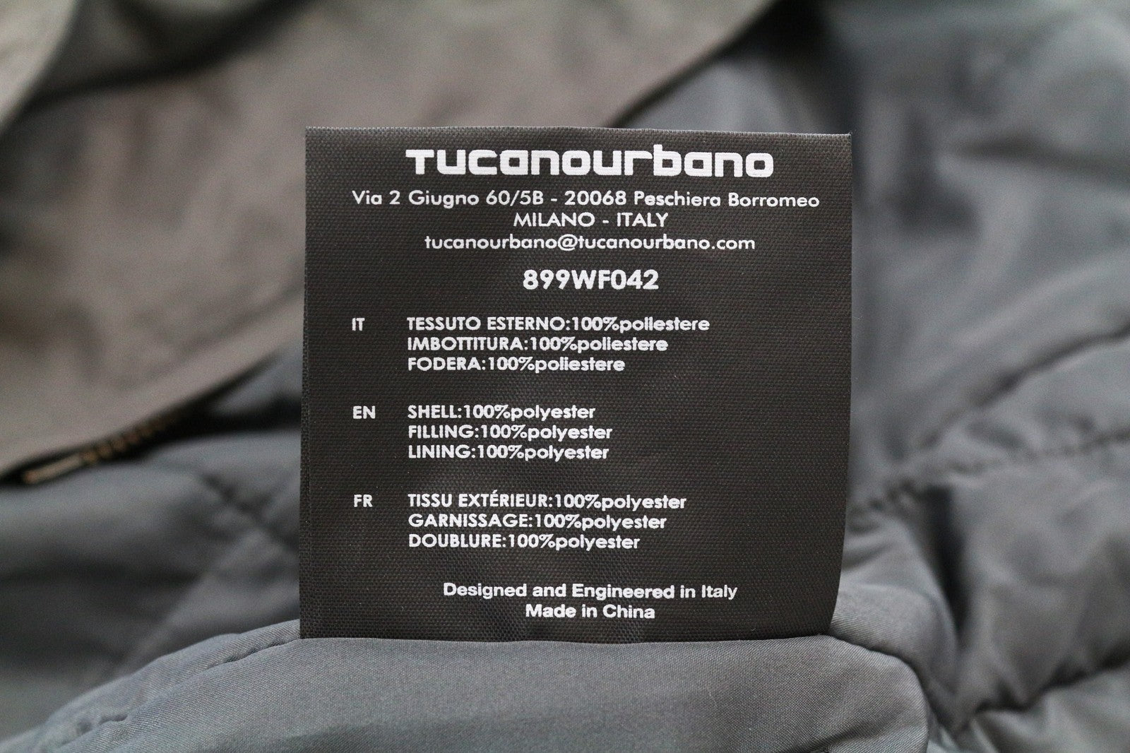 TUCANO URBANO Freccia Women's Jacket 2XS Grey Windproof Moto Single-Breasted