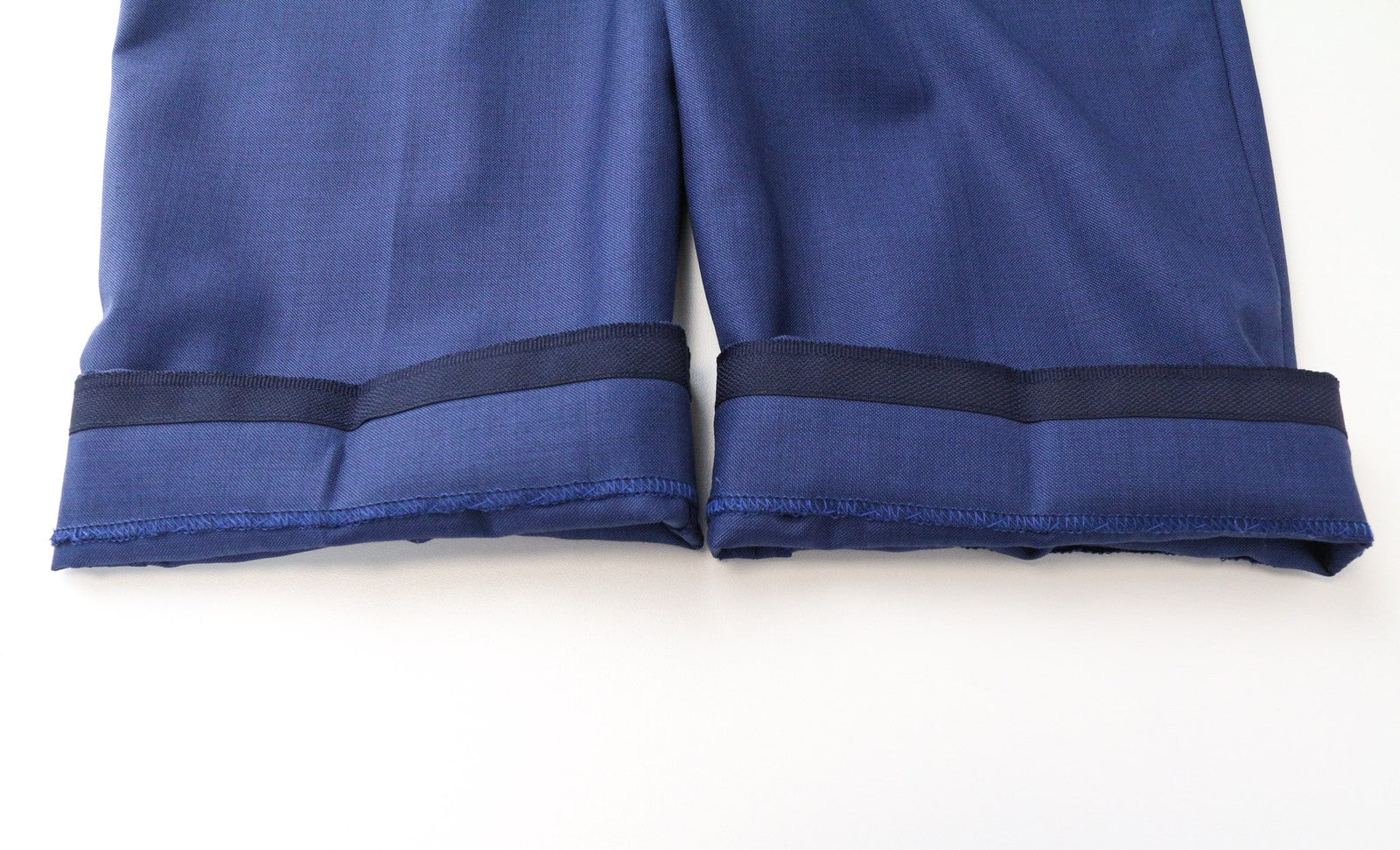 SUITSUPPLY Brescia Men's Trousers UK44R Blue Pure Wool Classic Lined Pleated