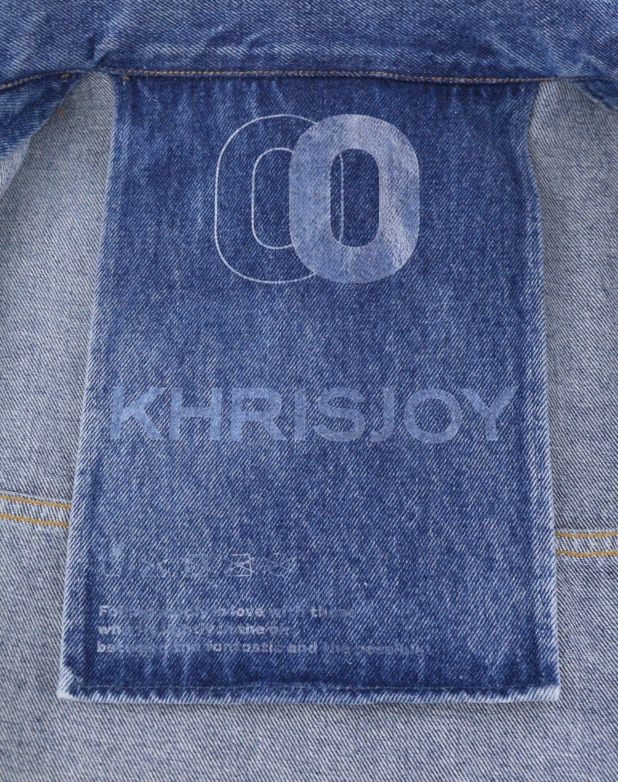 KHRISJOY Aurora Denim Bomber Women Jacket XS/S Blue Faded Oversized RRP1255