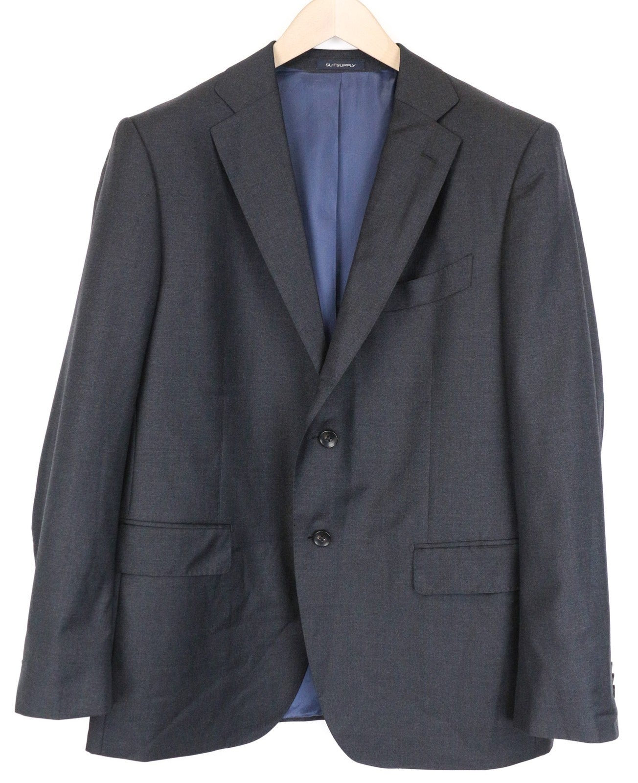 SUITSUPPLY Napoli Men's Blazer UK44S Grey Pure Wool Super 110's Formal Jacket