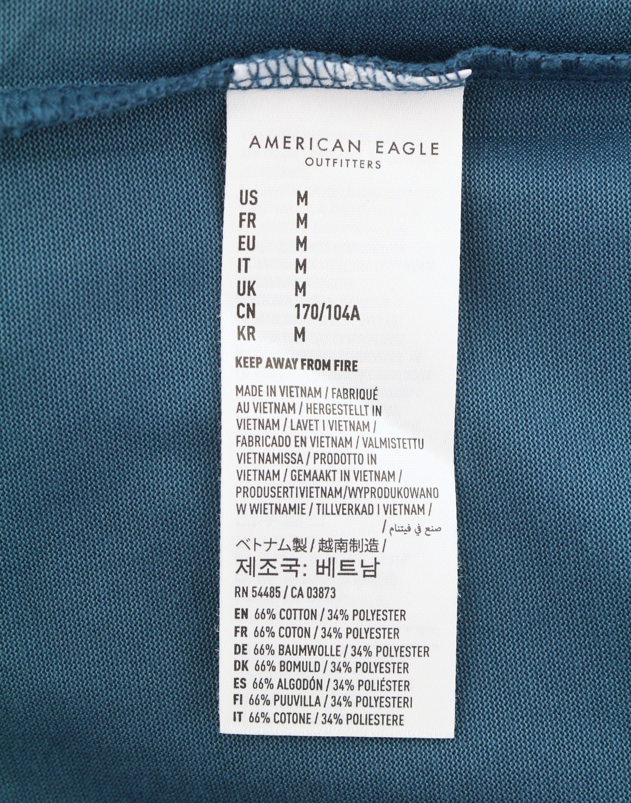 AMERICAN EAGLE OUTFITTERS Men Polos M Blue Standard Fit Short Sleeve