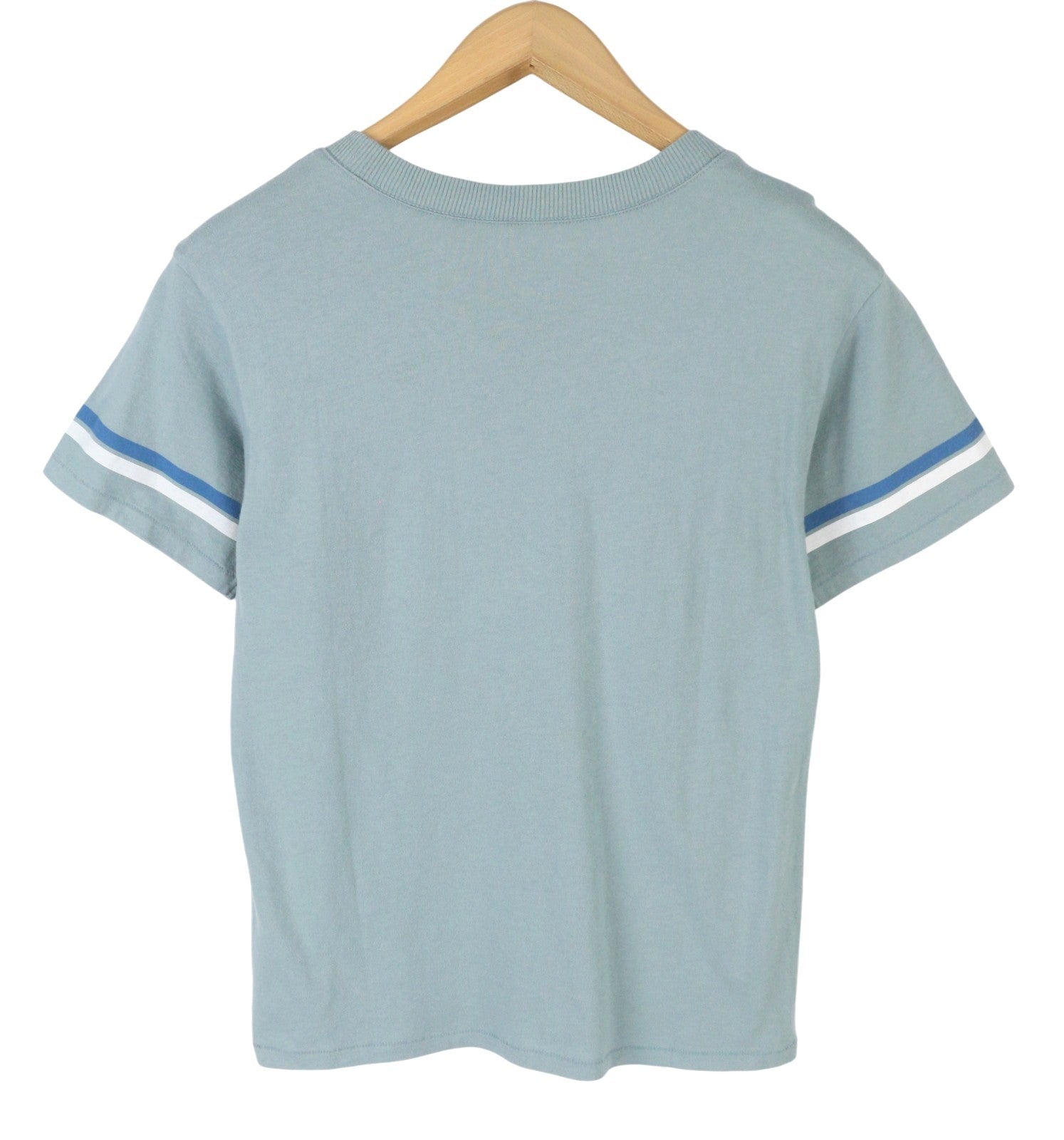 AMERICAN EAGLE OUTFITTERS Women T-Shirt S Blue Tricot Cotton Crew Short Sleeve