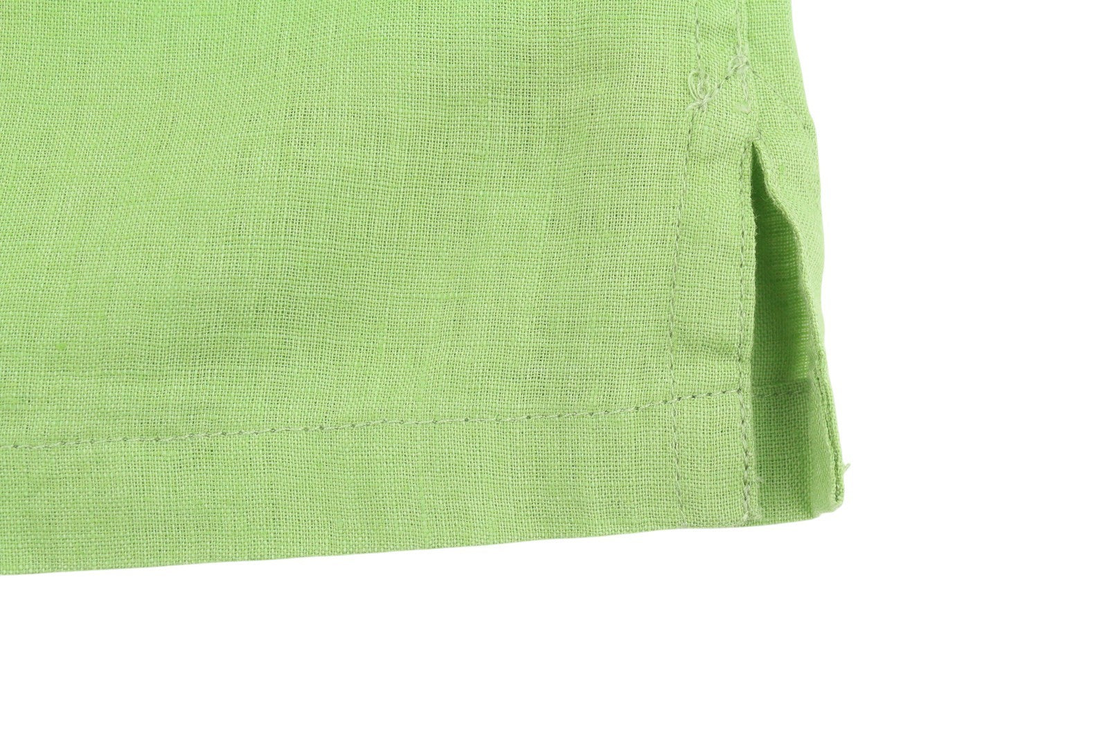 SCOTCH & SODA Men Shirt M Green Linen Spread Collar Button Short Sleeve
