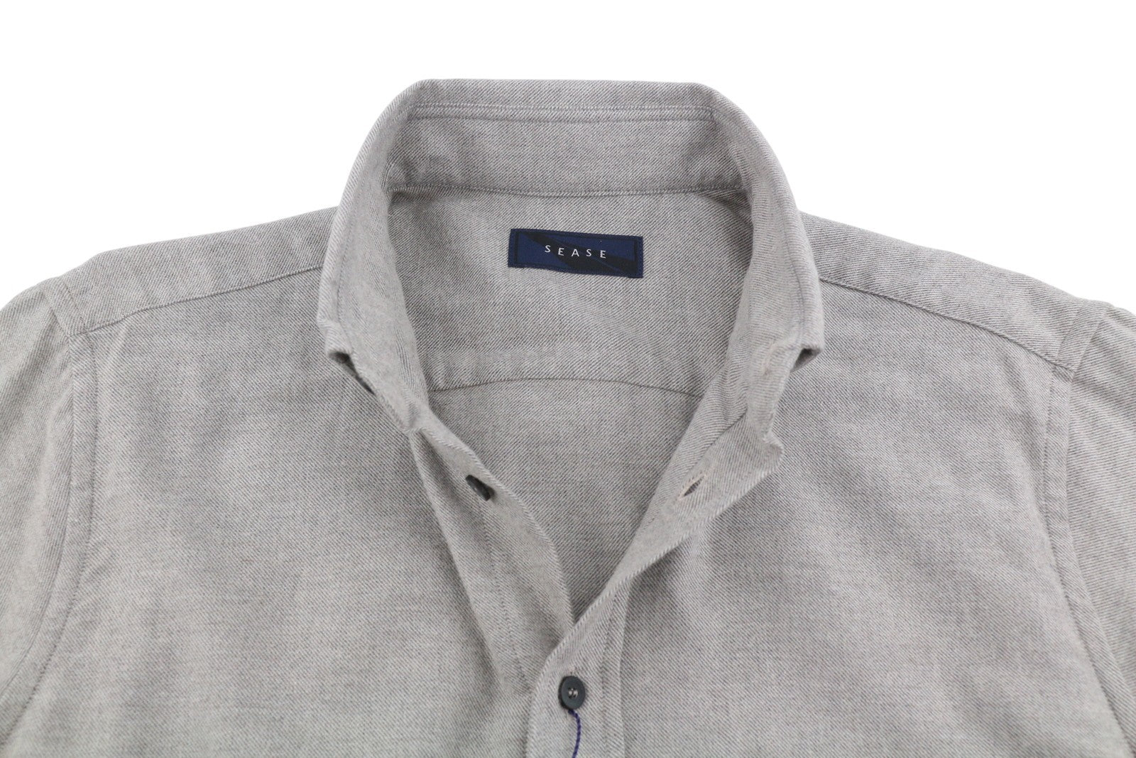 SEASE SI033 Camica Classica BD 2.0 Men Shirt S Grey Melange Flannel RRP420