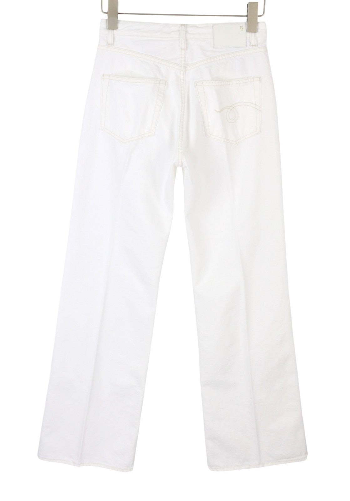 R13 Charlotte Women Jeans 25 Aerin White Straight Distress Zip Fly SS26