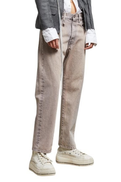 R13 Boyfriend Women Jeans 25 Sunfade Mauve Faded Straight Fit