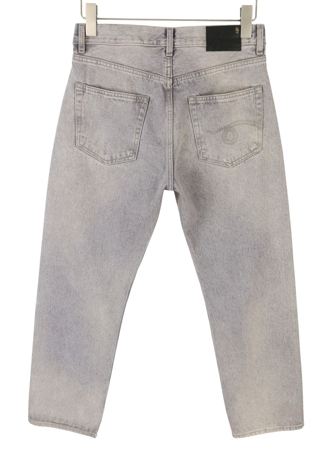R13 Boyfriend Women Jeans 25 Sunfade Mauve Faded Straight Fit