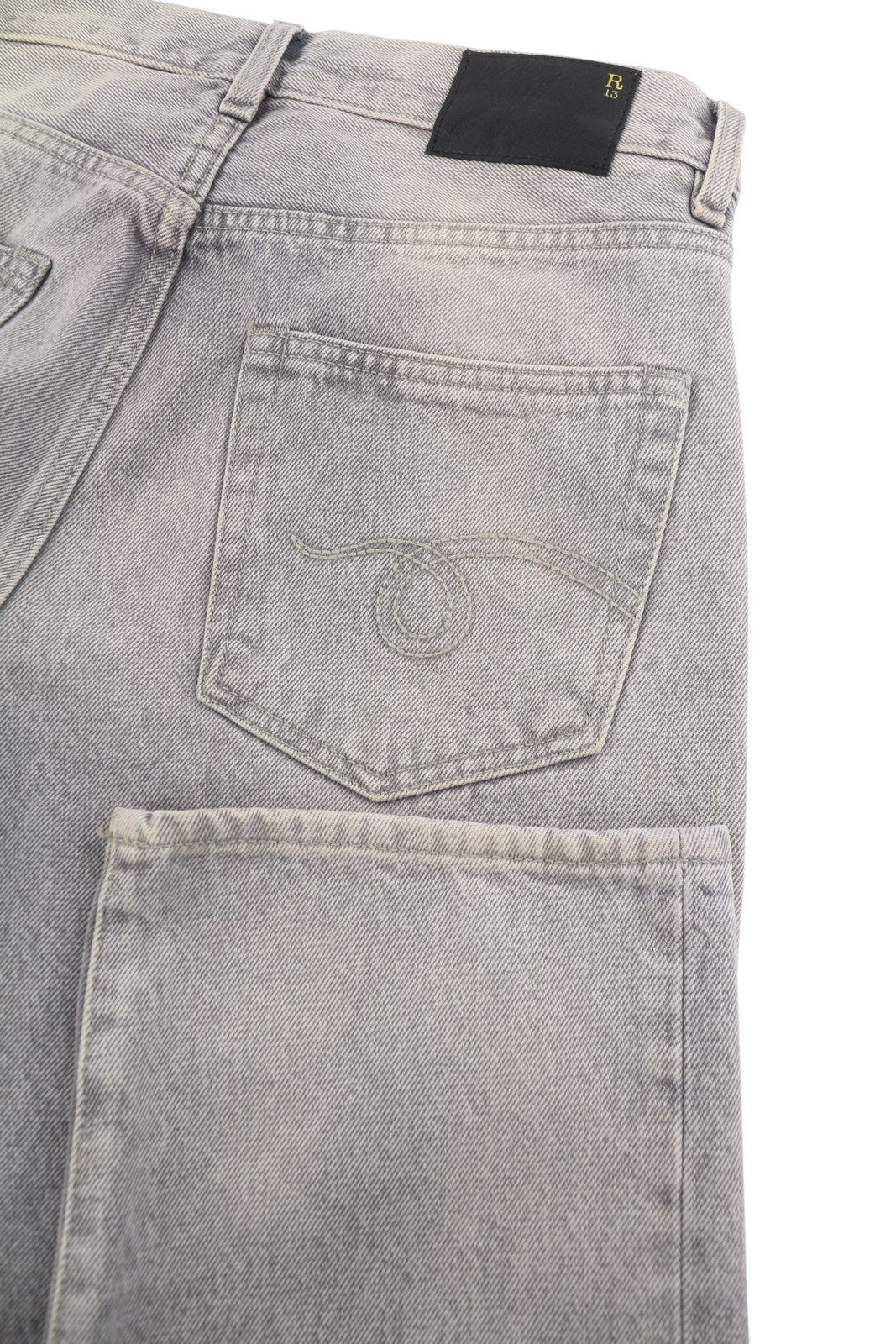 R13 Boyfriend Women Jeans 25 Sunfade Mauve Faded Straight Fit