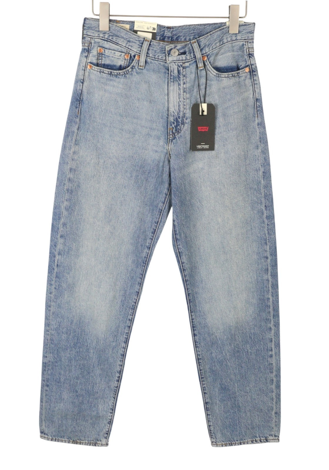 LEVI'S 568 Loose Straight Men Jeans W30/L34 Blue Faded Whiskers Linen Blend