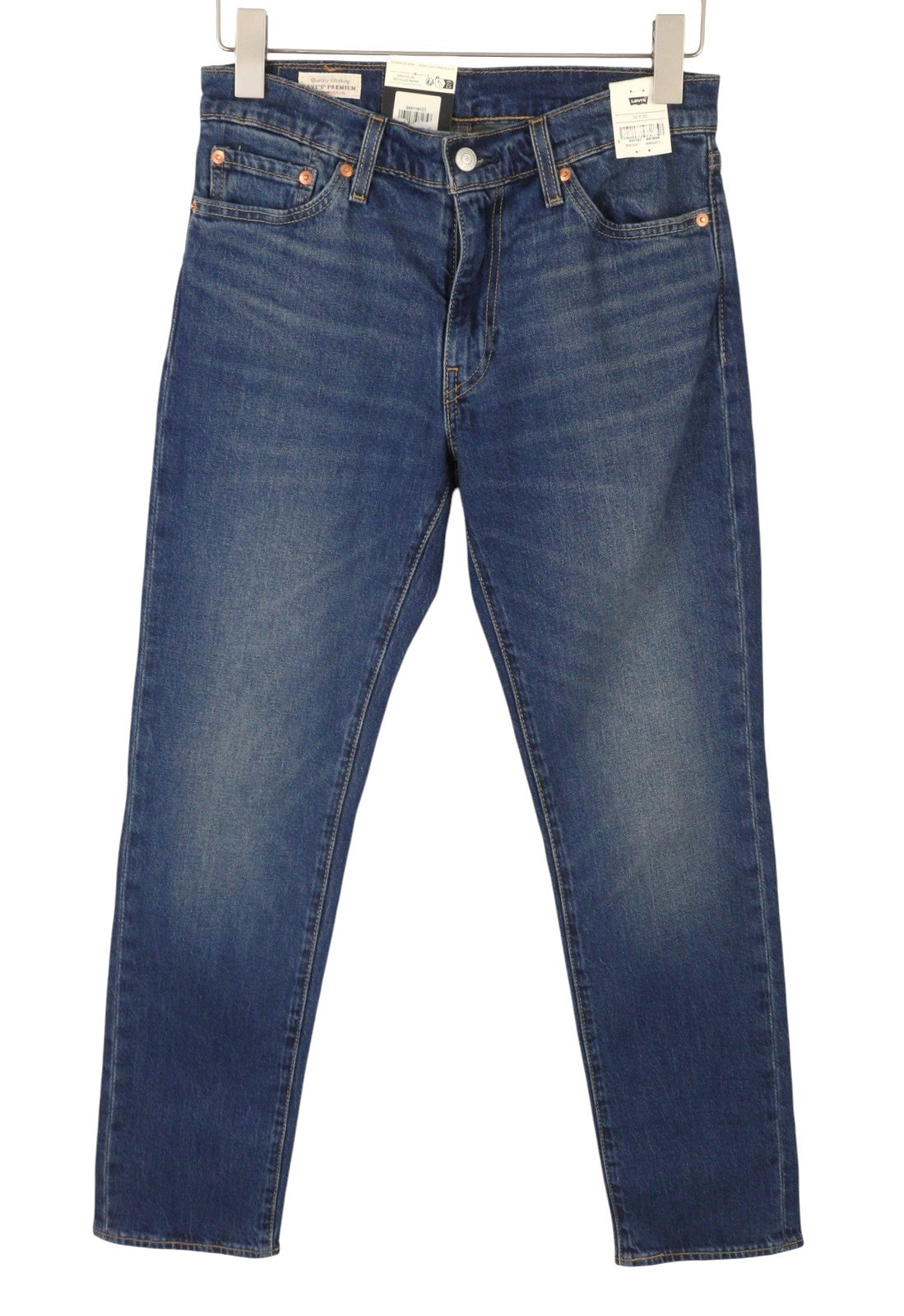 LEVI'S 511 Slim Men Jeans W30/L30 Blue Whiskers Faded Big E Premium