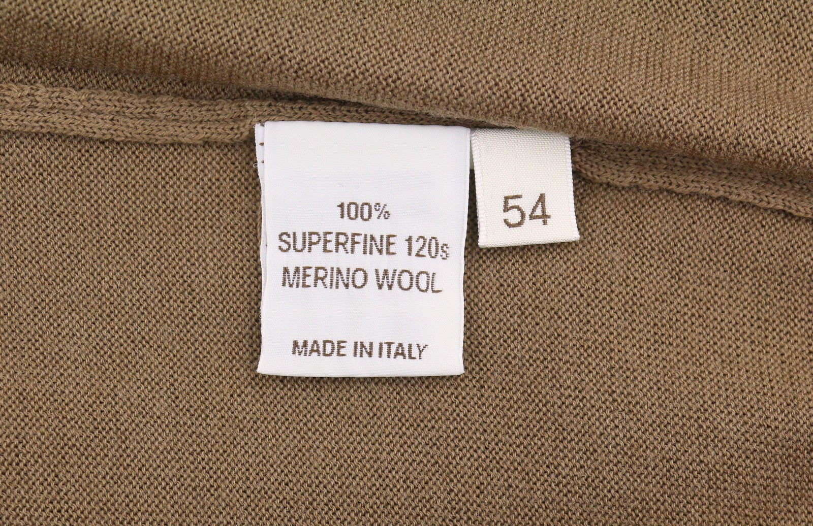 FILIPPO DE LAURENTIIS Men Jumper IT54 XL Brown Superfine 120s Merino Wool Knit