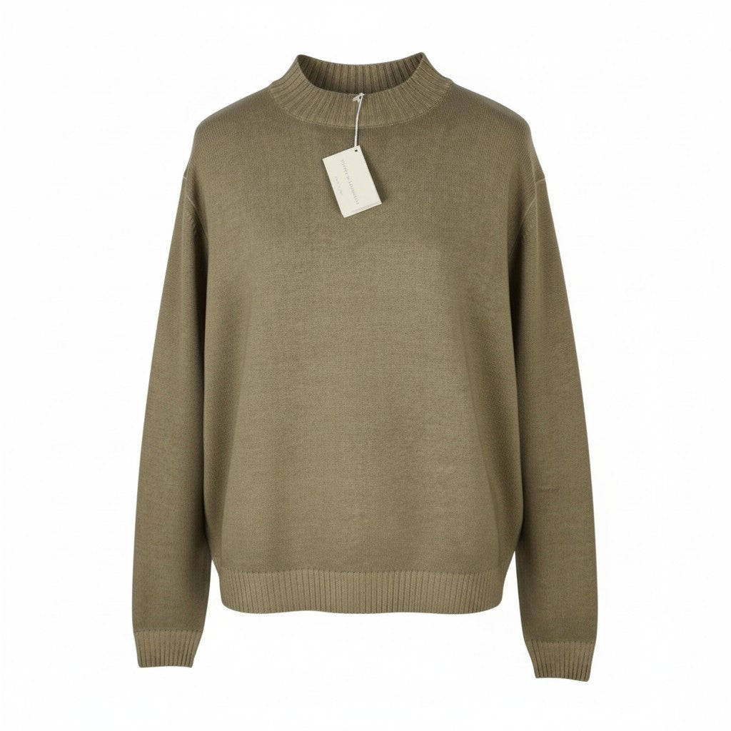 FILIPPO DE LAURENTIIS Men Jumper IT60 3XL Brown Melange Merino Wool Pull On