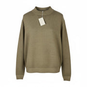 FILIPPO DE LAURENTIIS Men Jumper IT60 3XL Brown Melange Merino Wool Pull On