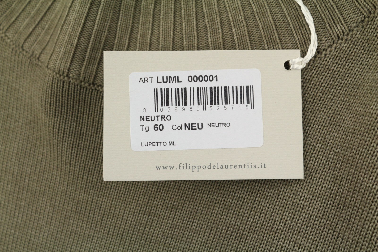 FILIPPO DE LAURENTIIS Men Jumper IT60 3XL Brown Melange Merino Wool Pull On