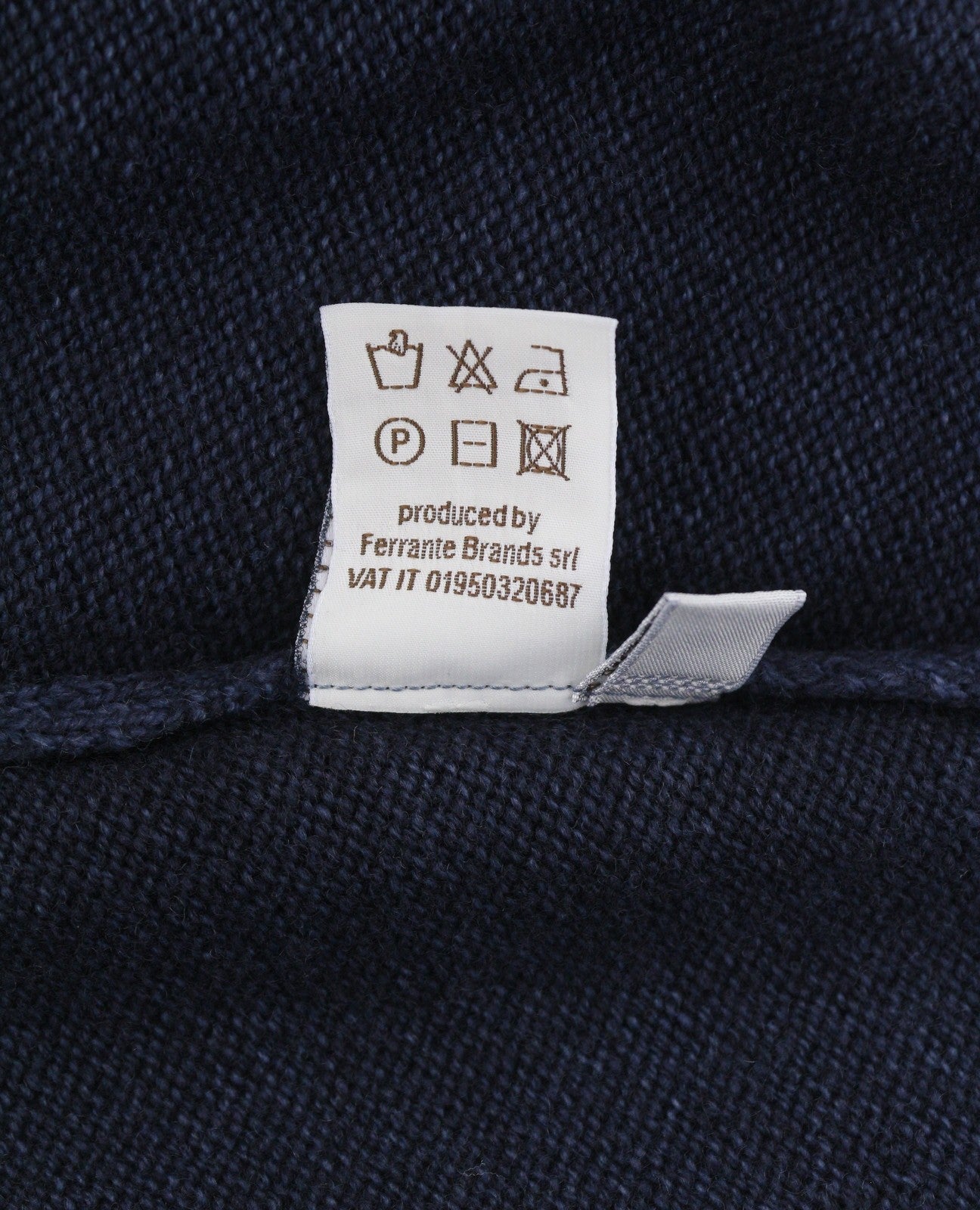 FILIPPO DE LAURENTIIS Men Jumper IT54 XL Navy 120s Merino Wool Cashmere Pull On