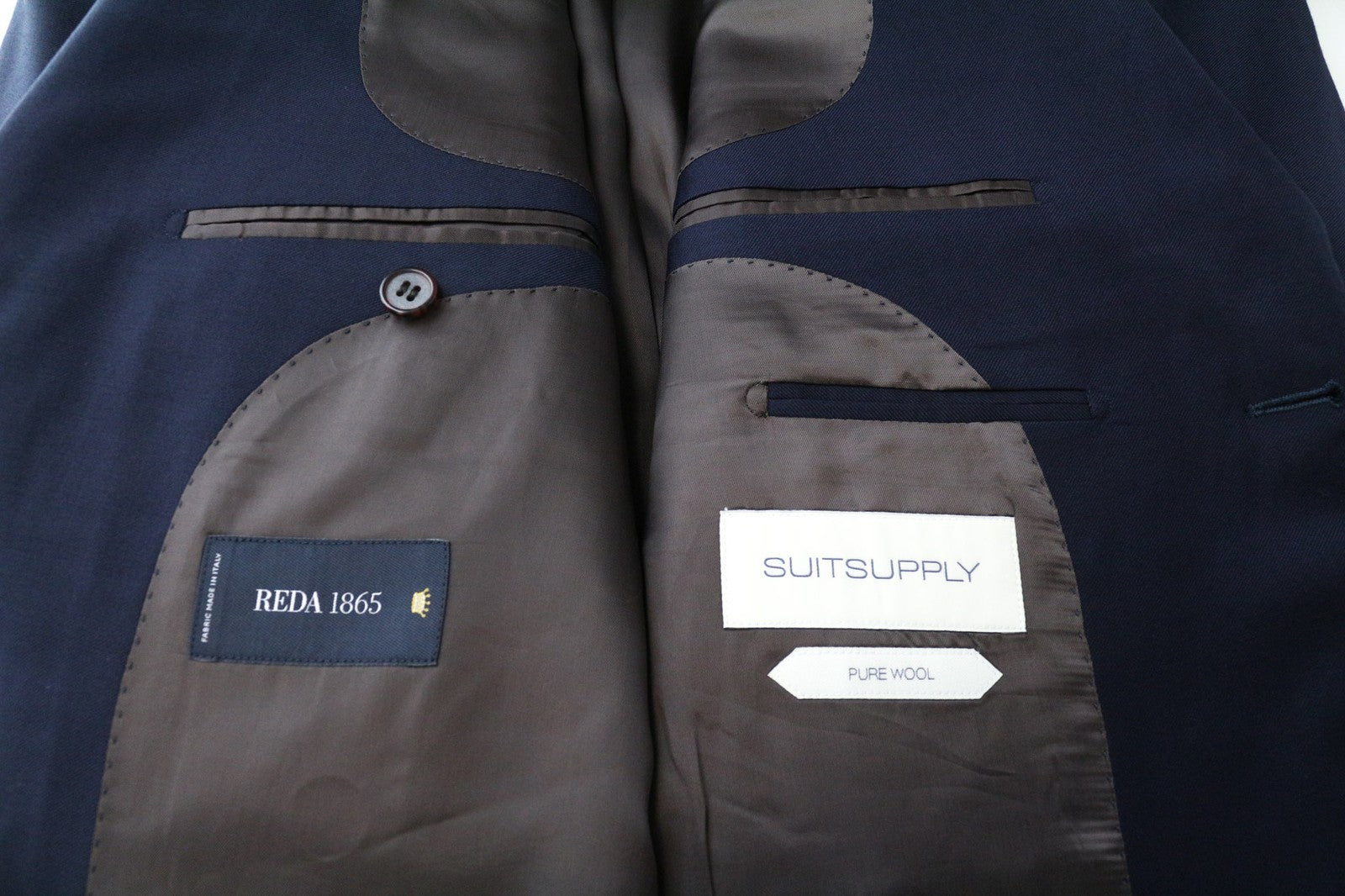 SUITSUPPLY Napoli Men's Suit UK46S Blue 2Pc Wool Single-Breasted Classic Formal