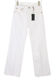 R13 Charlotte Women Jeans 26 Aerin White Straight Distressed Zip Fly SS26