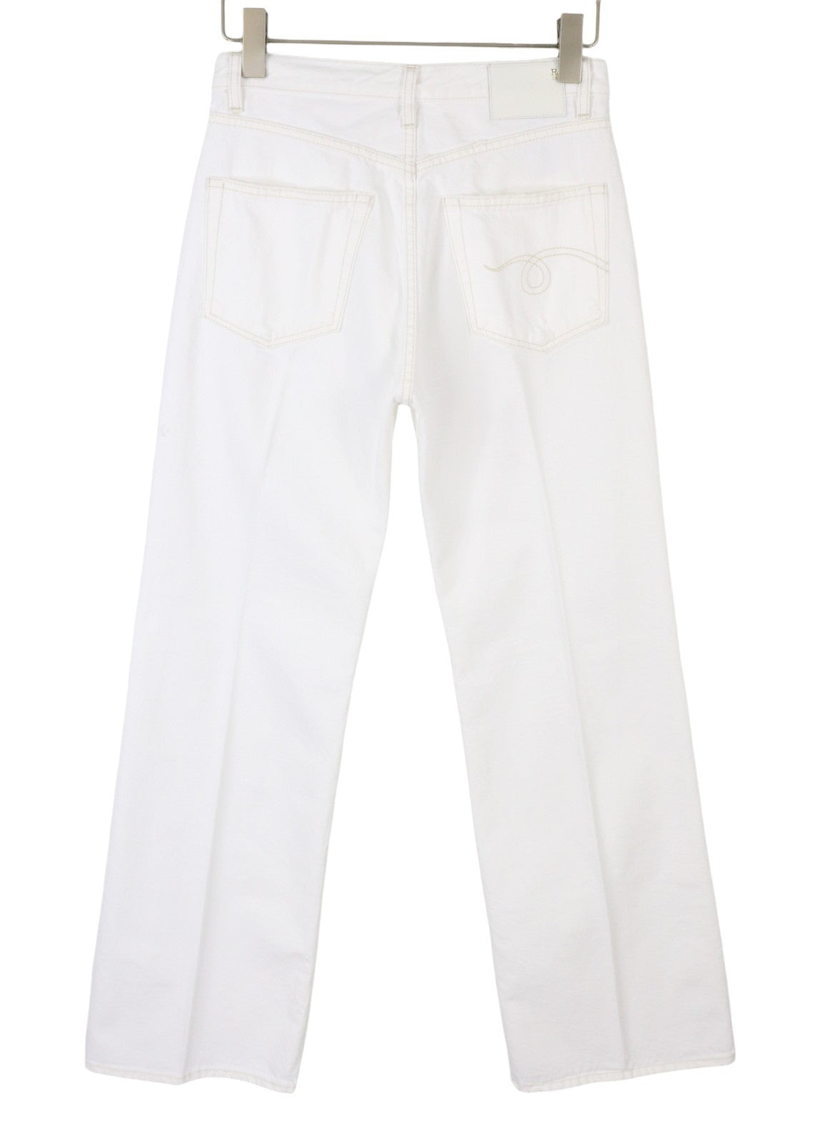 R13 Charlotte Women Jeans 26 Aerin White Straight Distressed Zip Fly SS26