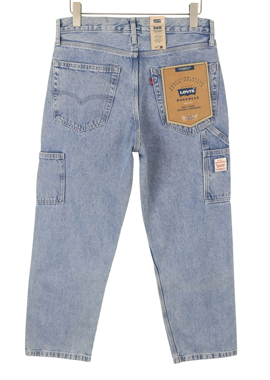 LEVI'S 568 Loose Straight Carpenter Men Jeans W31/L32 Blue Workwear Denim