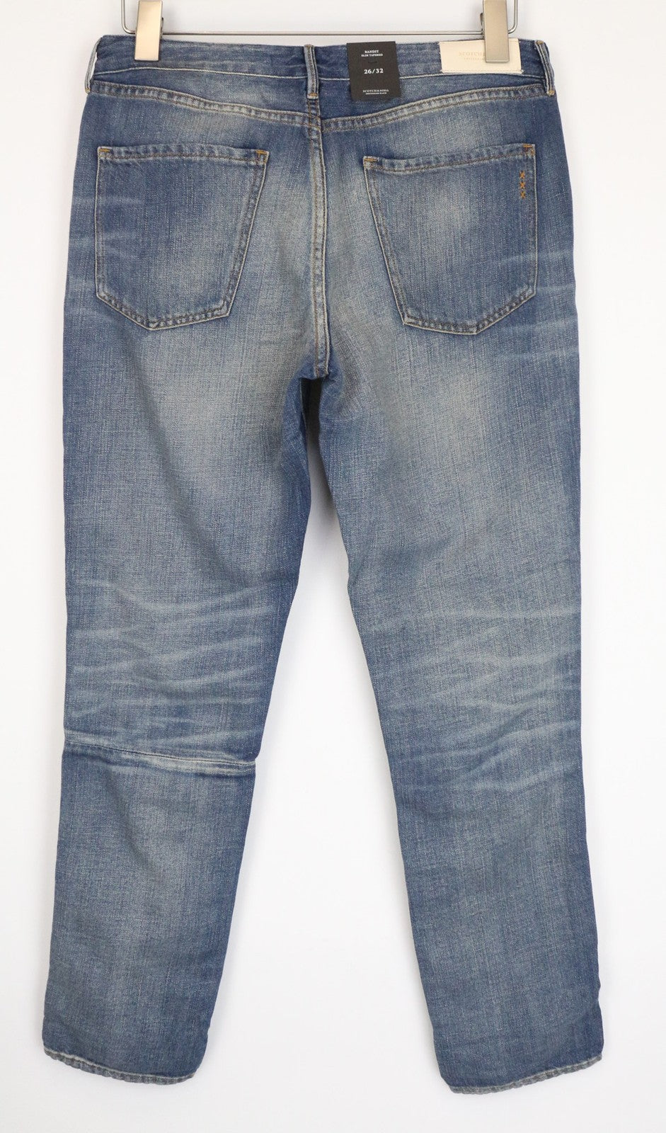 SCOTCH & SODA Bandit Women's Jeans W26/L32 Slim Blue Linen Cotton Tapered Fit