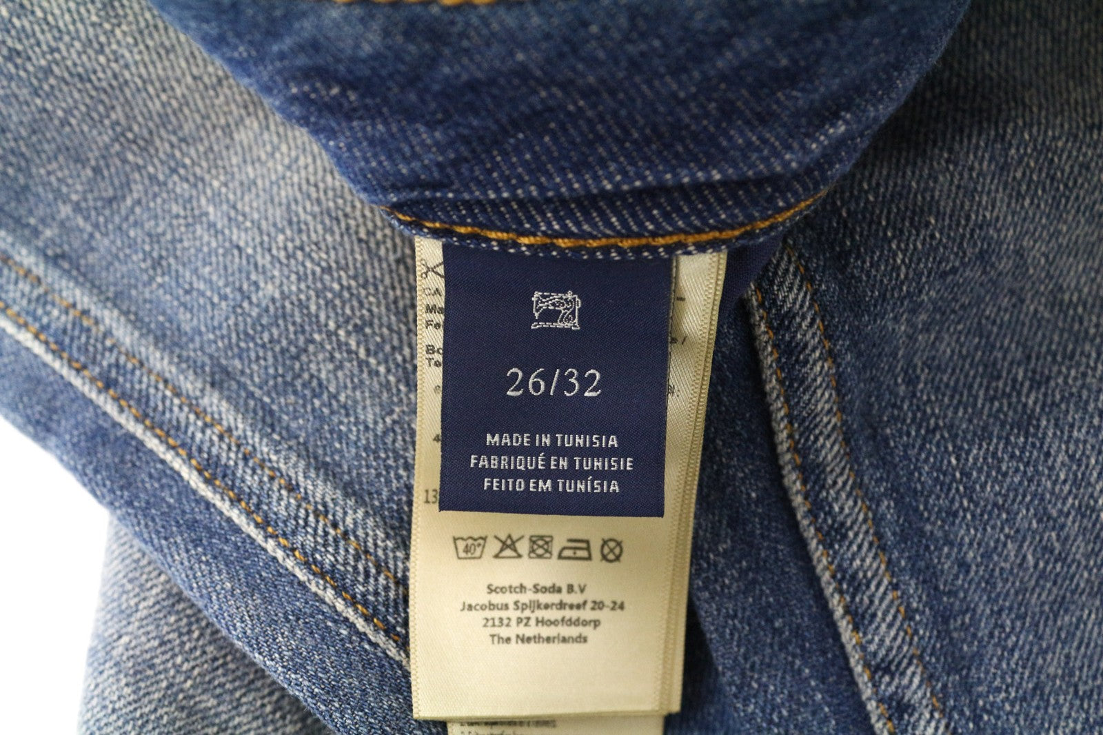 SCOTCH & SODA Bandit Women's Jeans W26/L32 Slim Blue Linen Cotton Tapered Fit