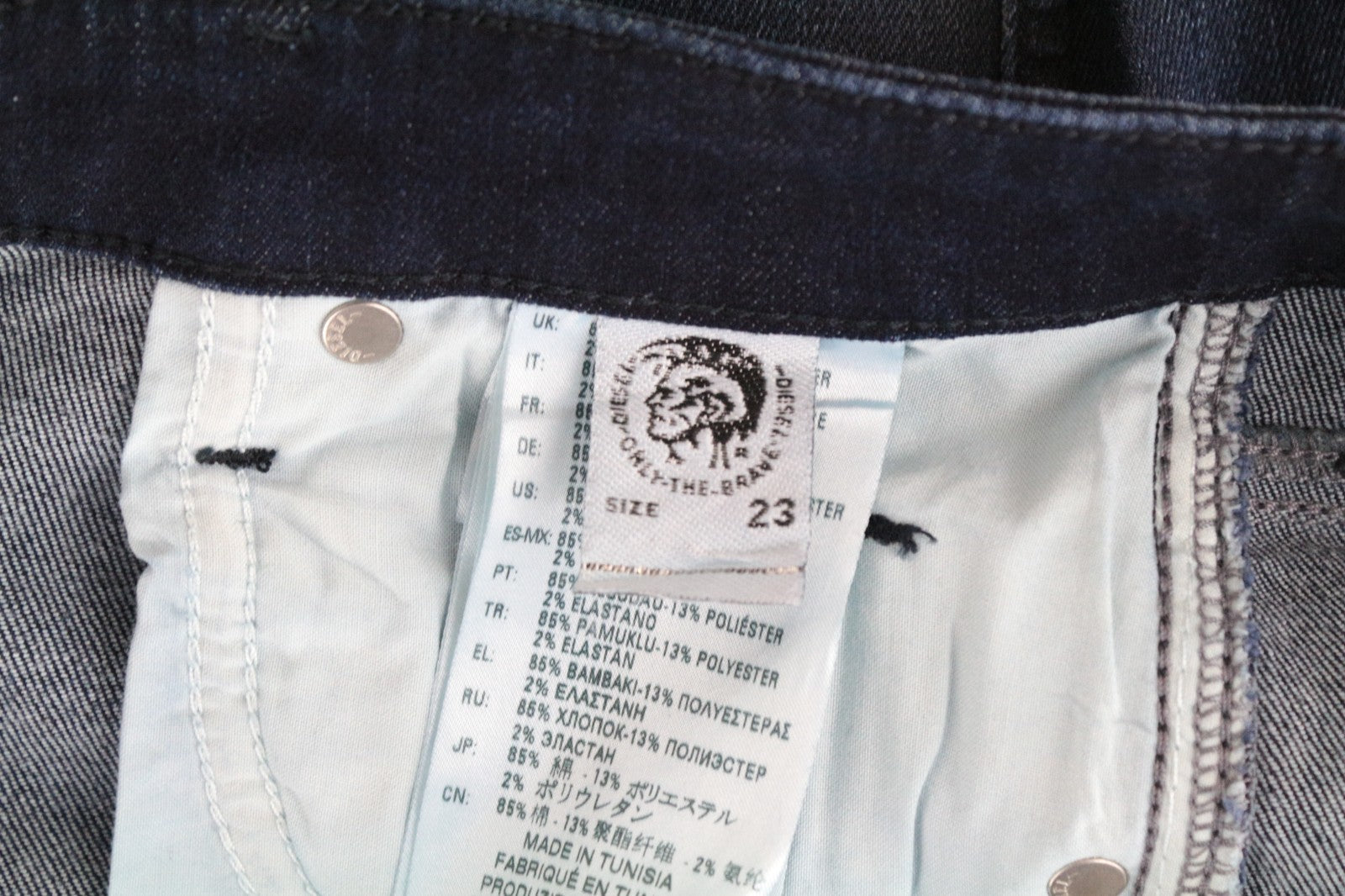 DIESEL Babhila 083AF Women Jeans W23/L32 Blue Slim Skinny Girls Cotton Stretch