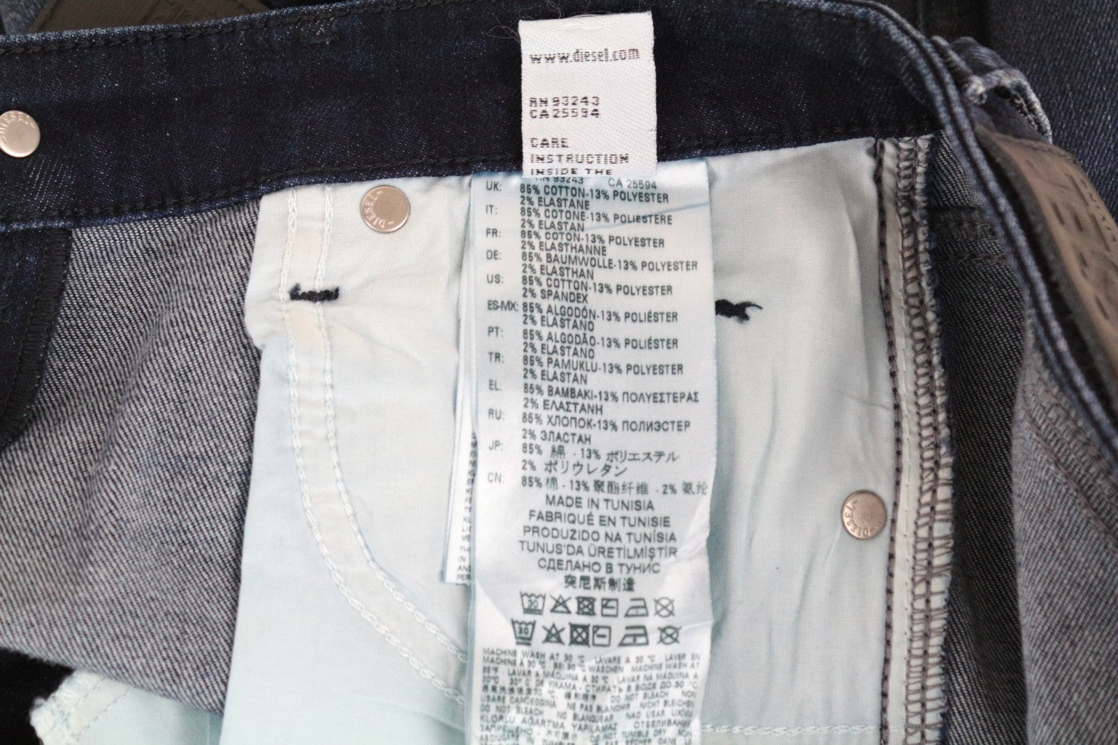 DIESEL Babhila 083AF Women Jeans W23/L32 Blue Slim Skinny Girls Cotton Stretch