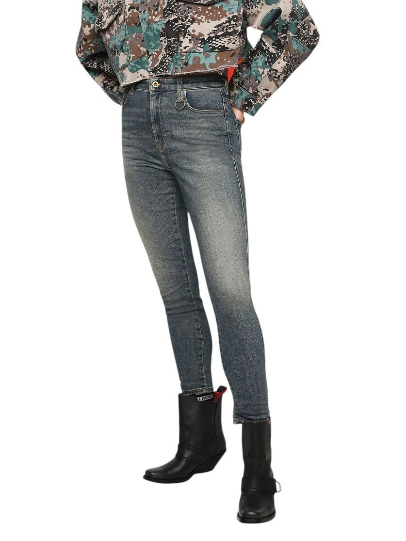 DIESEL Babhila-High 086AU Women Jeans W25/L32 Blue Slim Skinny Fit Stretch