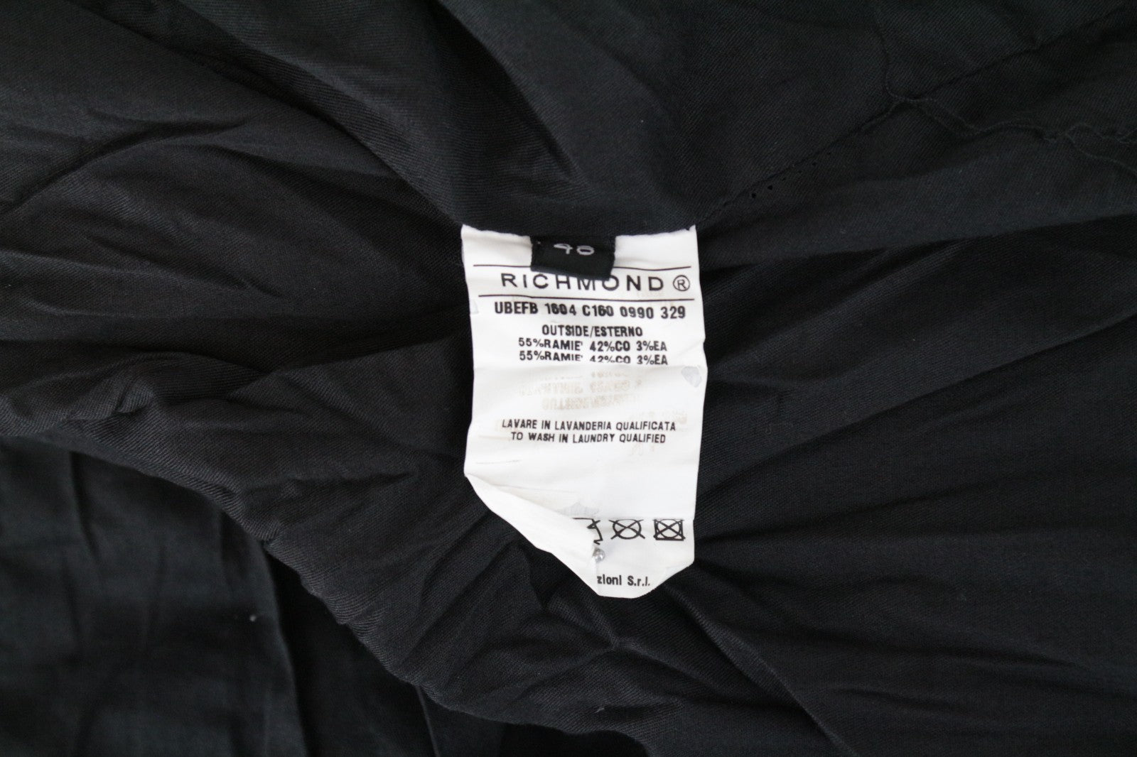 RICHMOND Men Jacket 48 M Navy Cotton Blend Double-Breast Hooded Lightweight