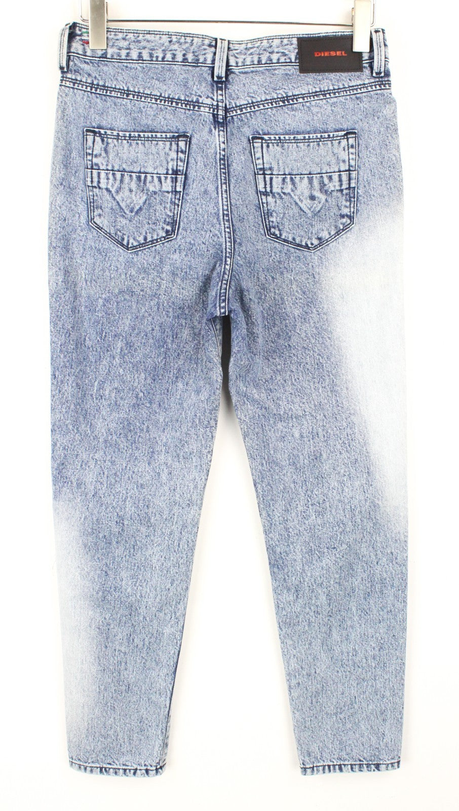 DIESEL Fayza-Evo 084MH Women Jeans W26/L32 Relaxed Boyfriend Cotton Blue Wash