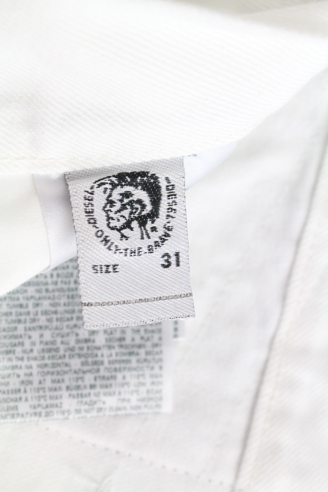 DIESEL D-Luite 069EE Women Jeans W31/L30 Wide Fit White Pure Cotton Denim
