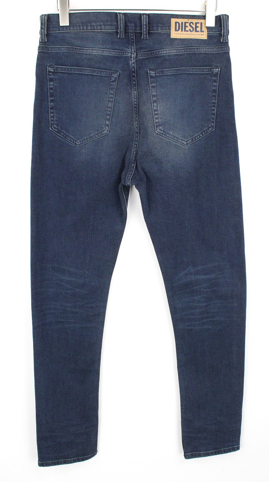 DIESEL D-Vider 084AU Men Jeans W29/L32 Carrot Fit Cotton Stretch Button Blue
