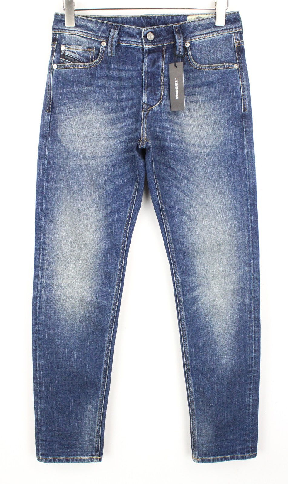 DIESEL Larkee-Beex 089AR Men Jeans W28/L32 Tapered Blue Cotton Stretch Washed