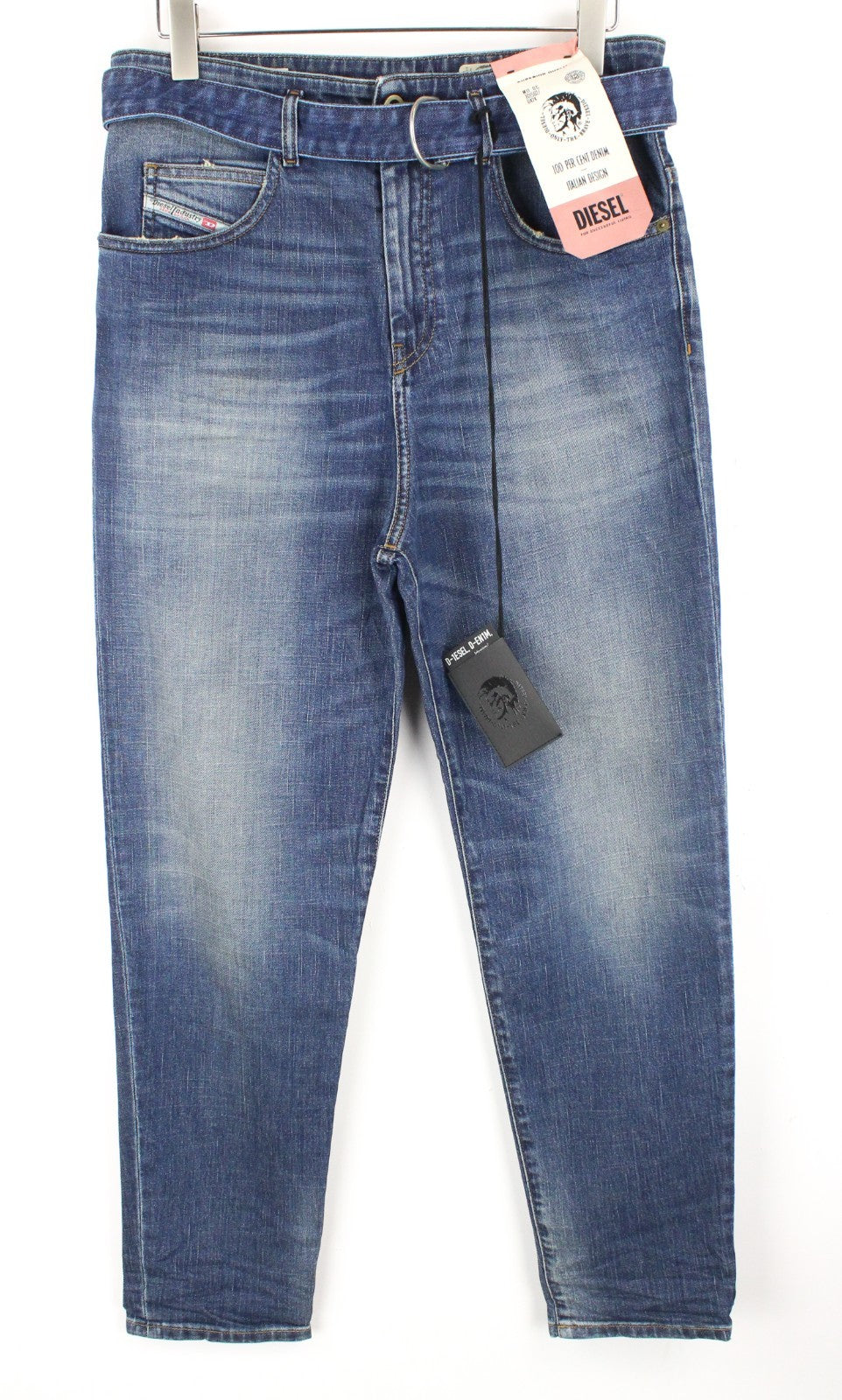 DIESEL D-Vizons 089AR Women Jeans W25/L32 Regular Washed Cotton Stretch Blue