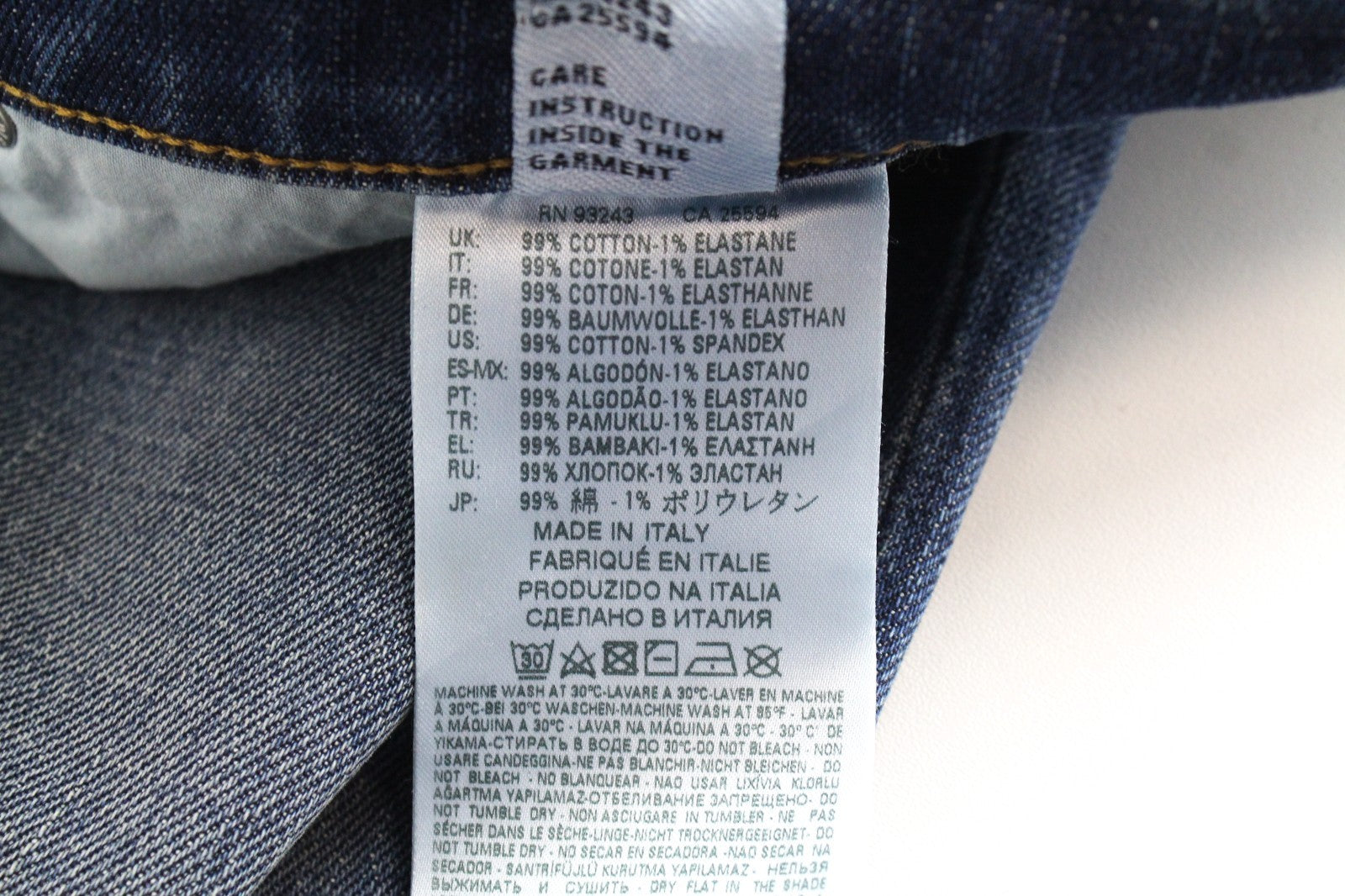 DIESEL D-Vizons 089AR Women Jeans W25/L32 Regular Washed Cotton Stretch Blue