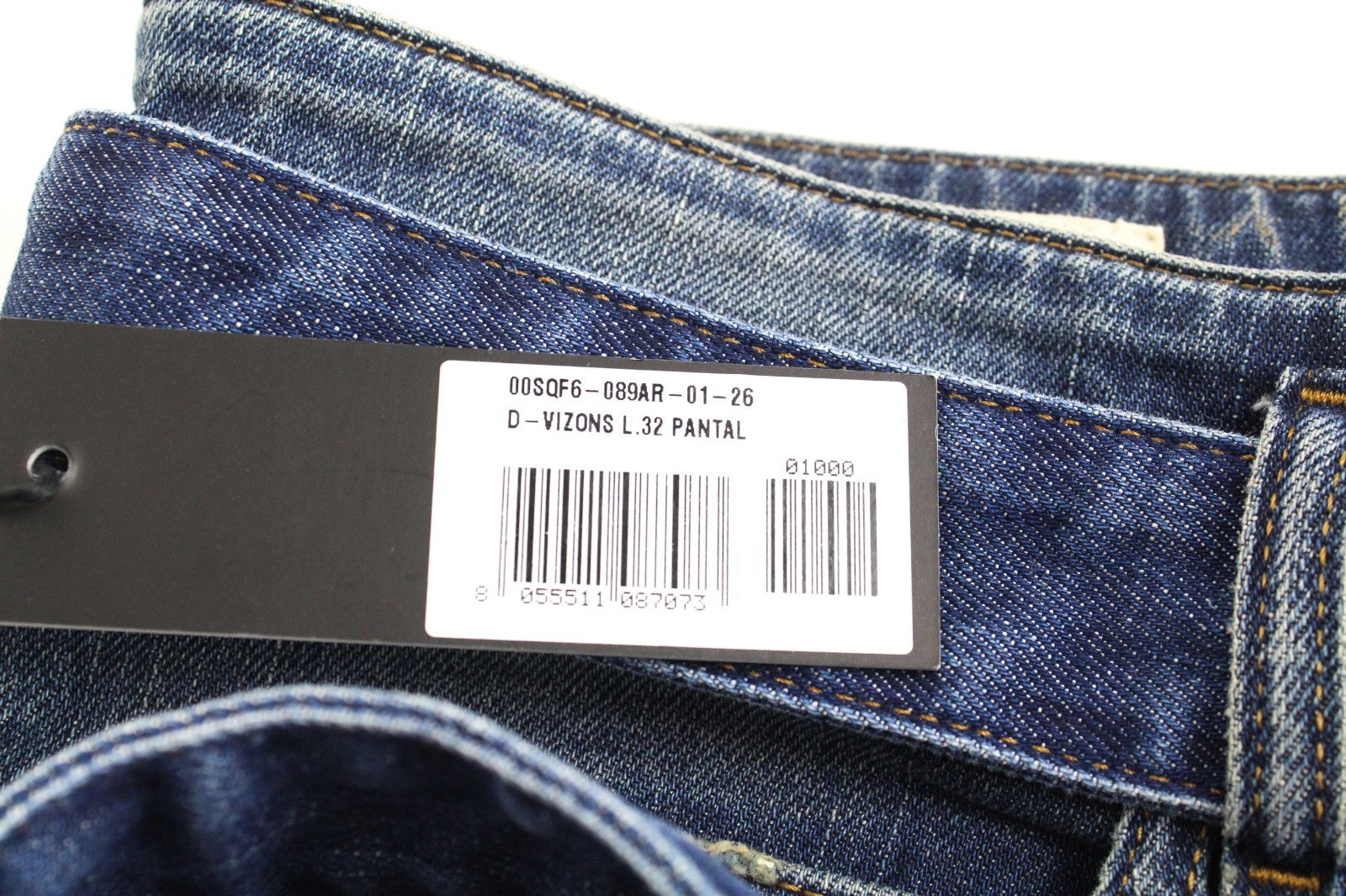 DIESEL D-Vizons 089AR Women Jeans W26/L32 Regular Fit Wash Cotton Stretch Blue