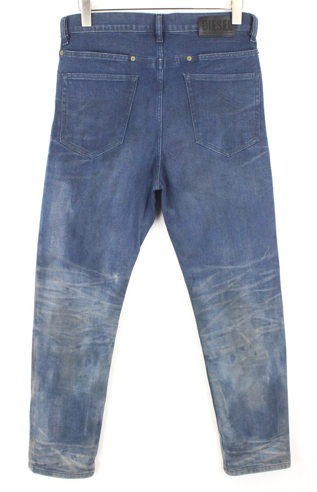 DIESEL D-Eetar 0870I Men Jeans W32/L32 Tapered Fit Blue Cotton Stretch Bleached
