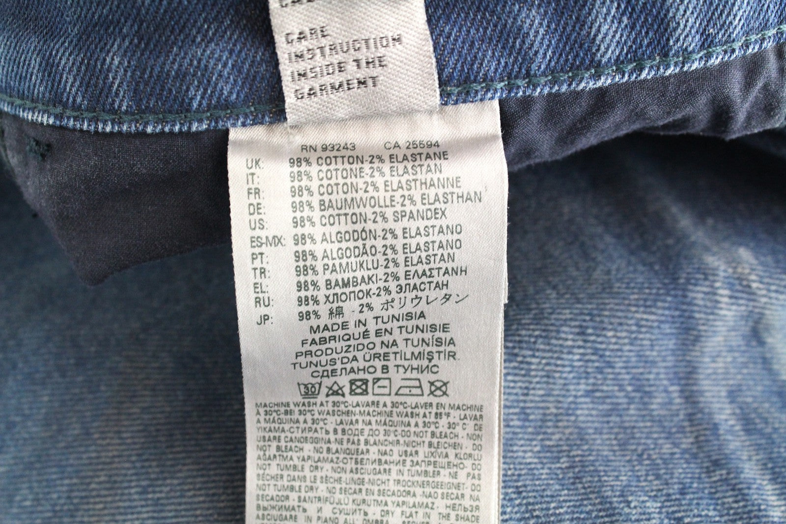 DIESEL D-Eetar 0870I Men Jeans W32/L32 Tapered Fit Blue Cotton Stretch Bleached